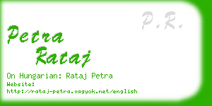 petra rataj business card